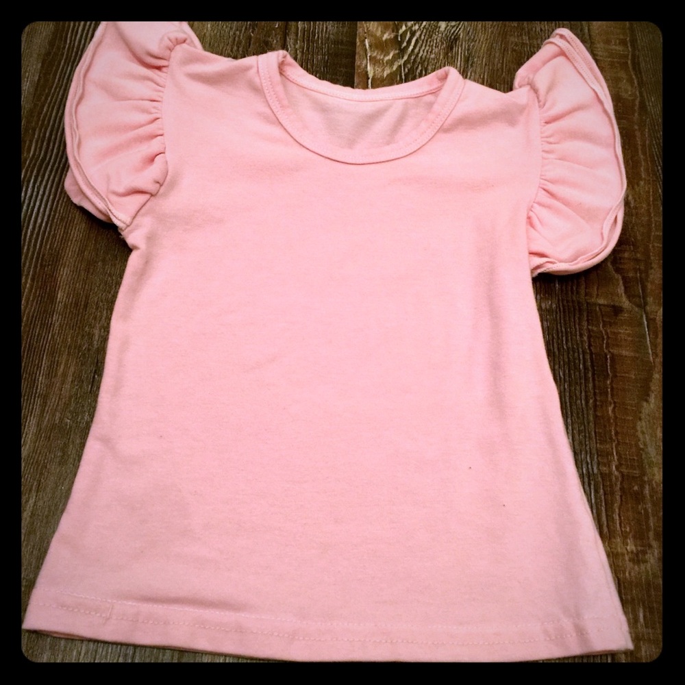 Pink Flutter Sleeve Top